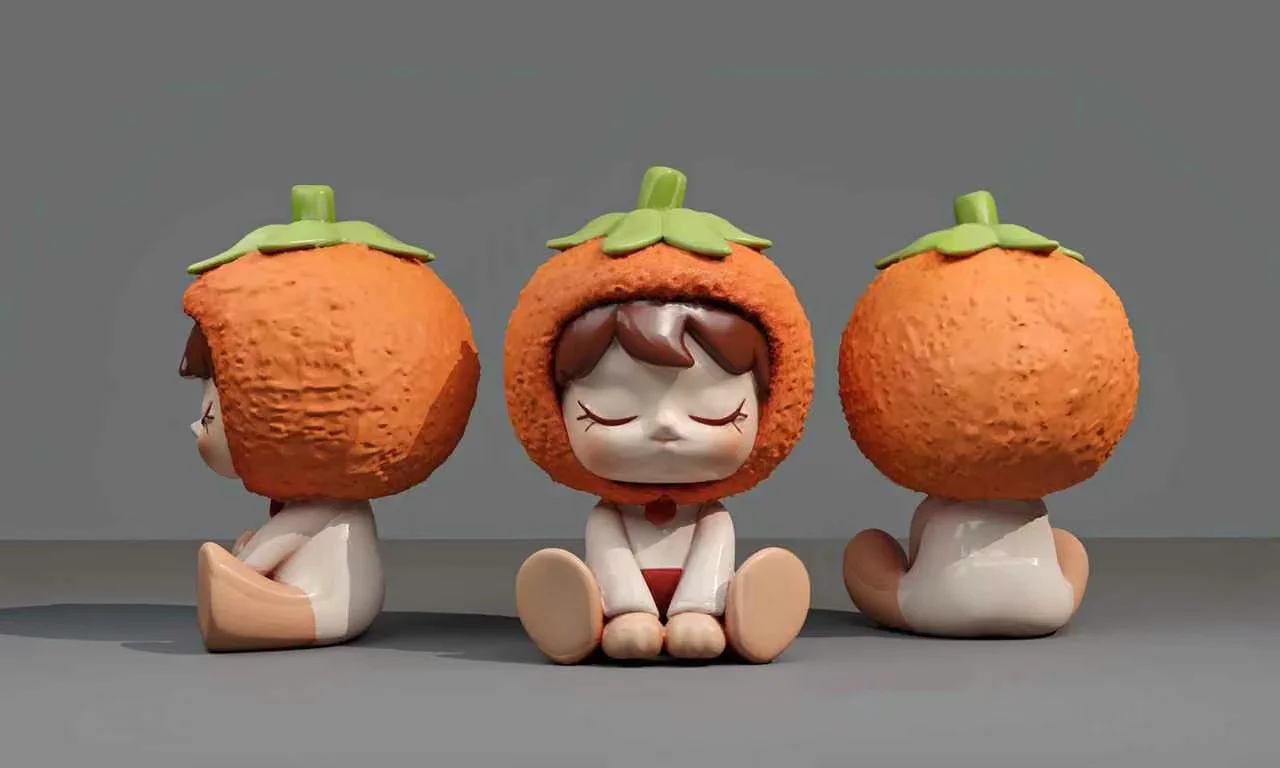 Three Cartoon Characters Sitting On The Floor 3D Model – 5798 – VRAY Render