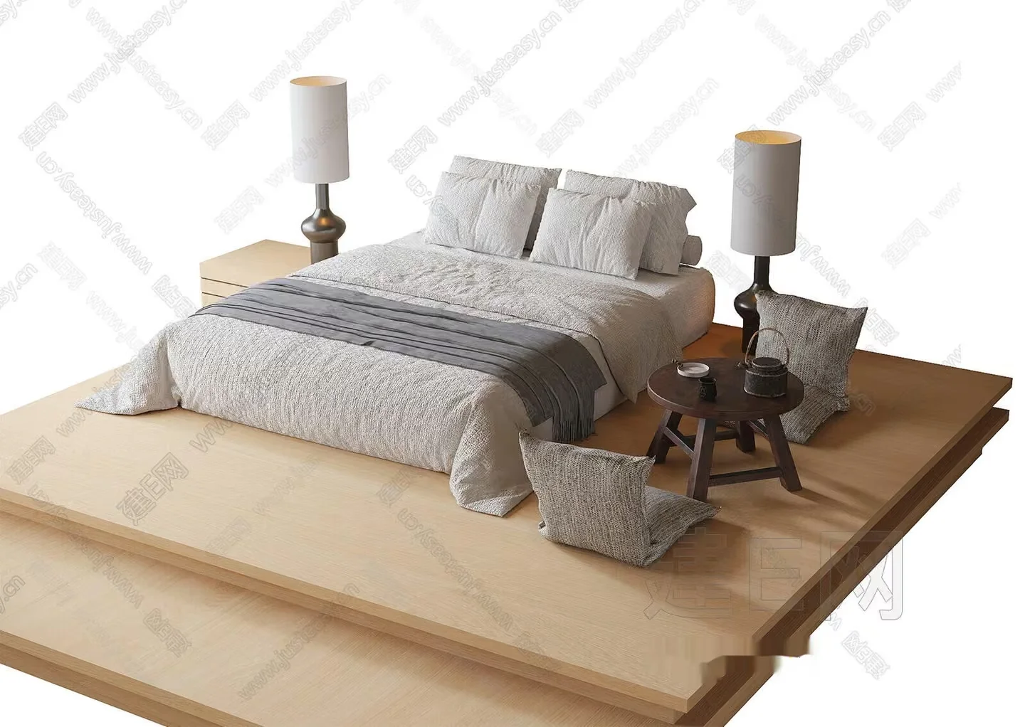 Cozy Modern Bedroom 3D Model – 22123 – VRAY Render