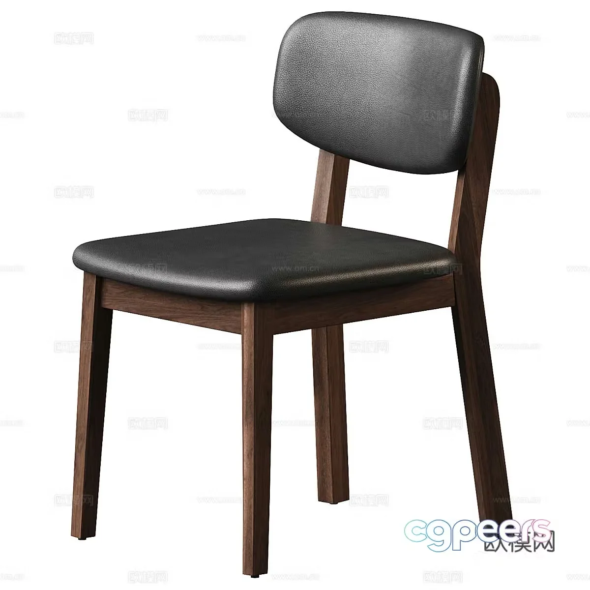 Wasabi single chair Wasabi single chair Medium-old single chair Medium-old dining chair Leather dining chair Leather single 3D model