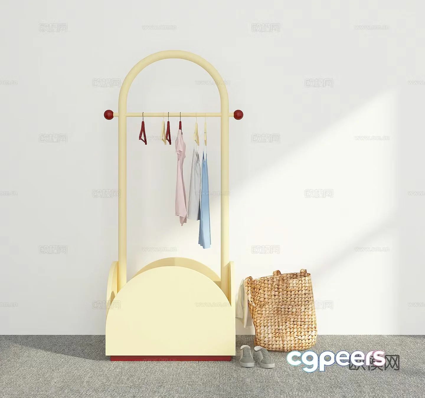 Modern children’s clothes hanger 3d model