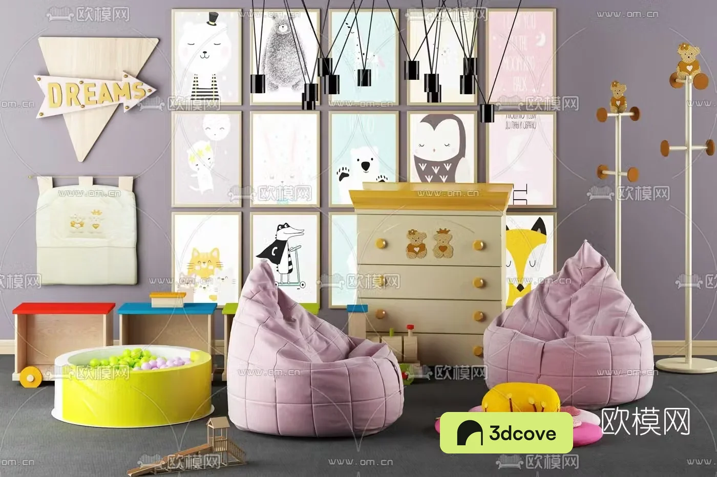 Modern children’s cabinet sofa toy