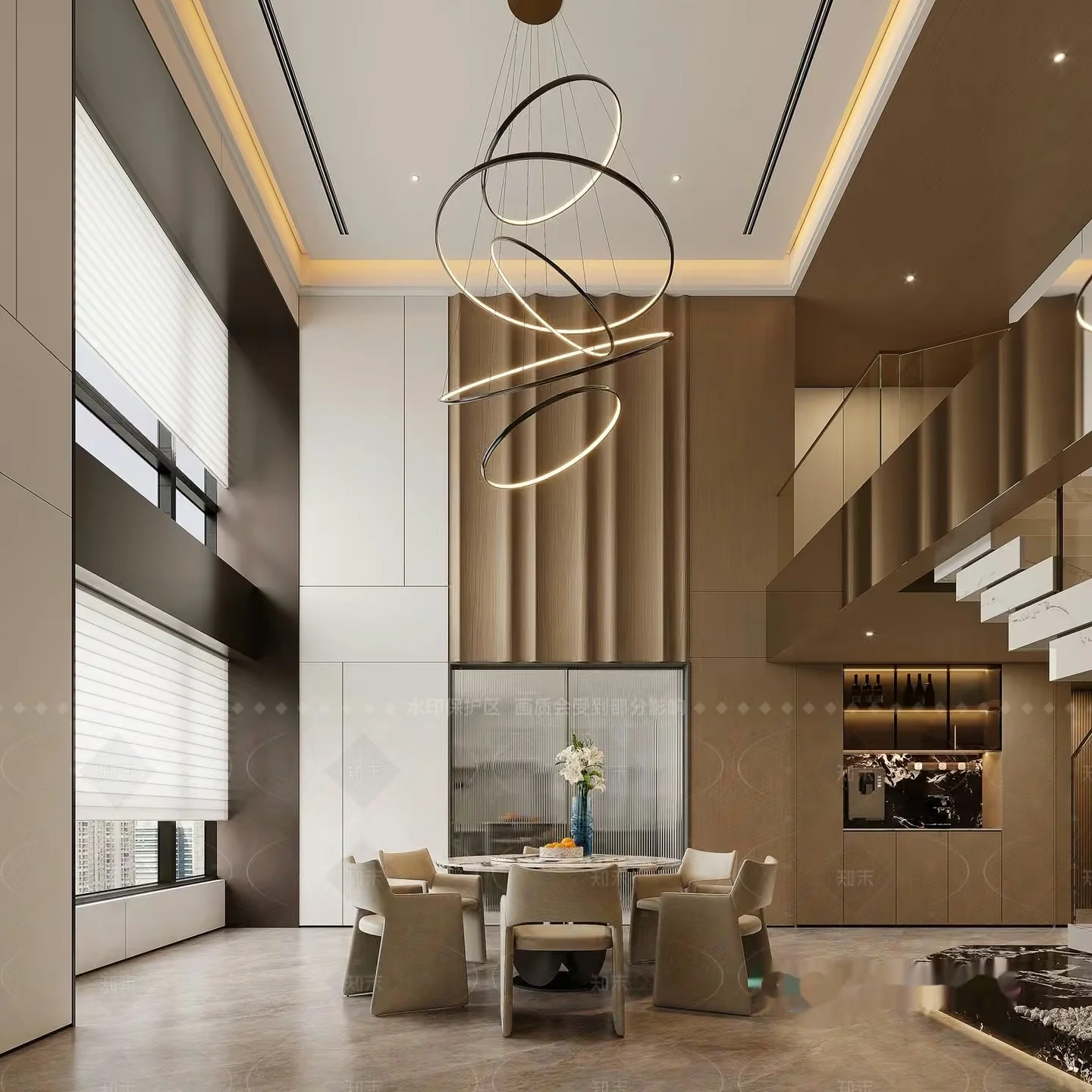 Modern Dining Room 3D Model – 11549 – VRAY Render