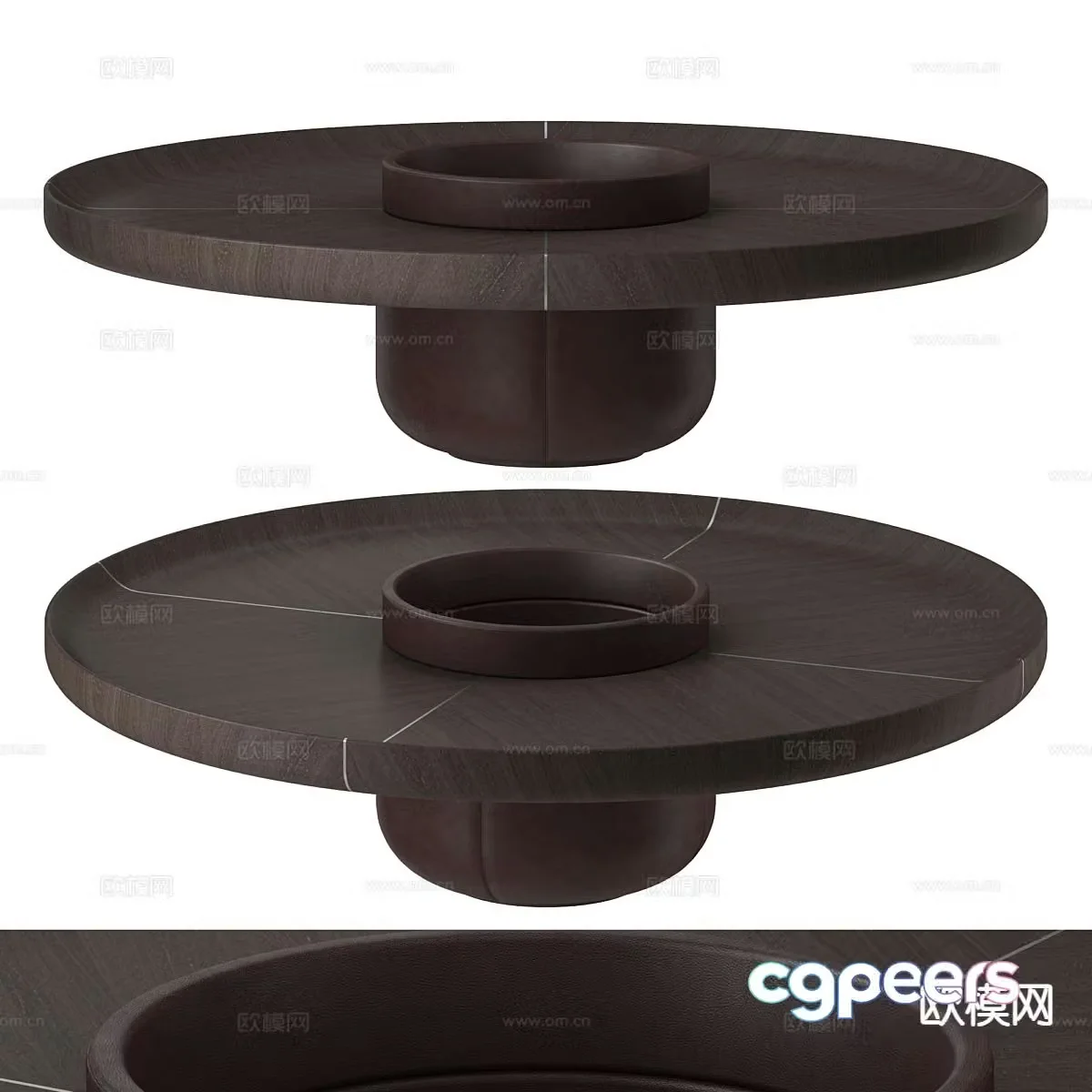 Giorgetti Ray wabi-sabi coffee table round coffee table 3d model