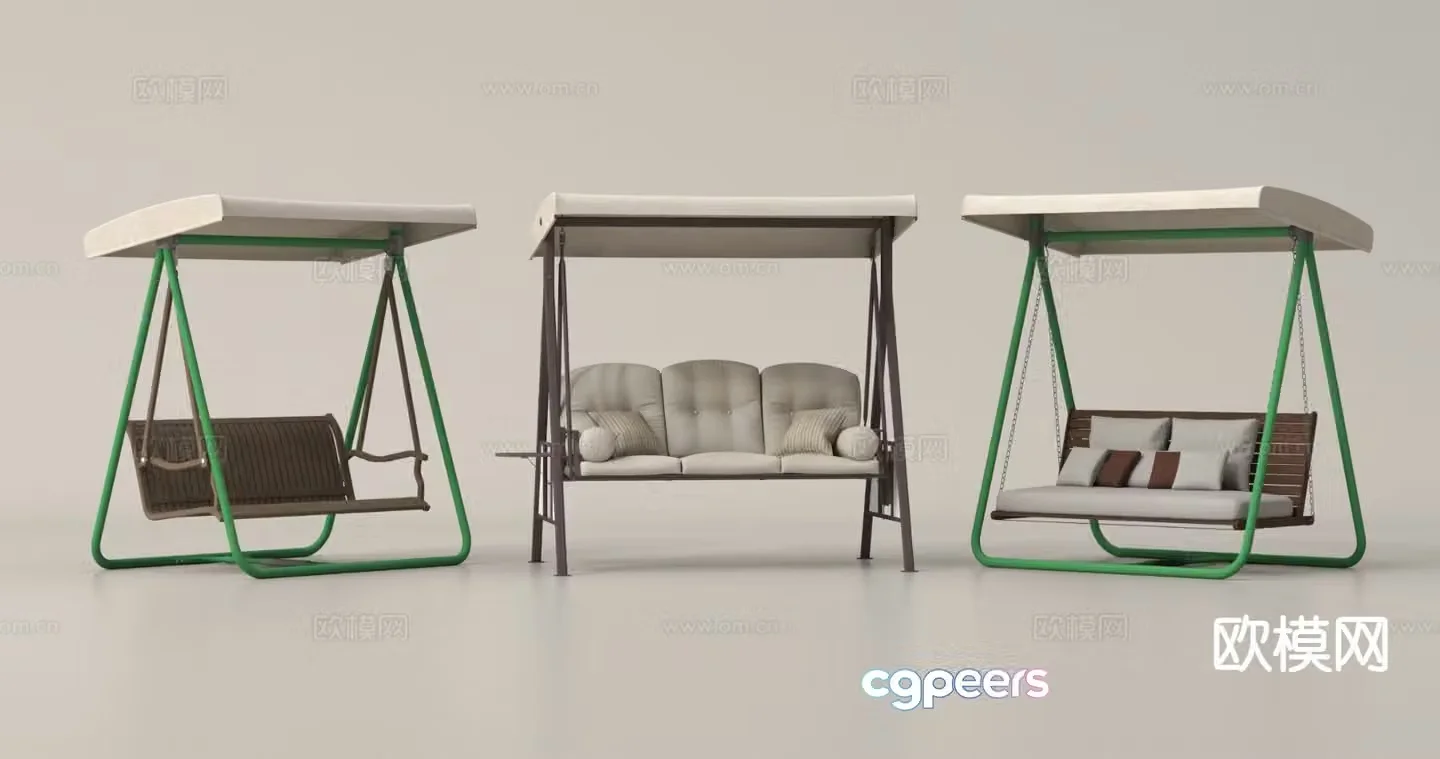 hanging chair swing chair swing bench 3d model