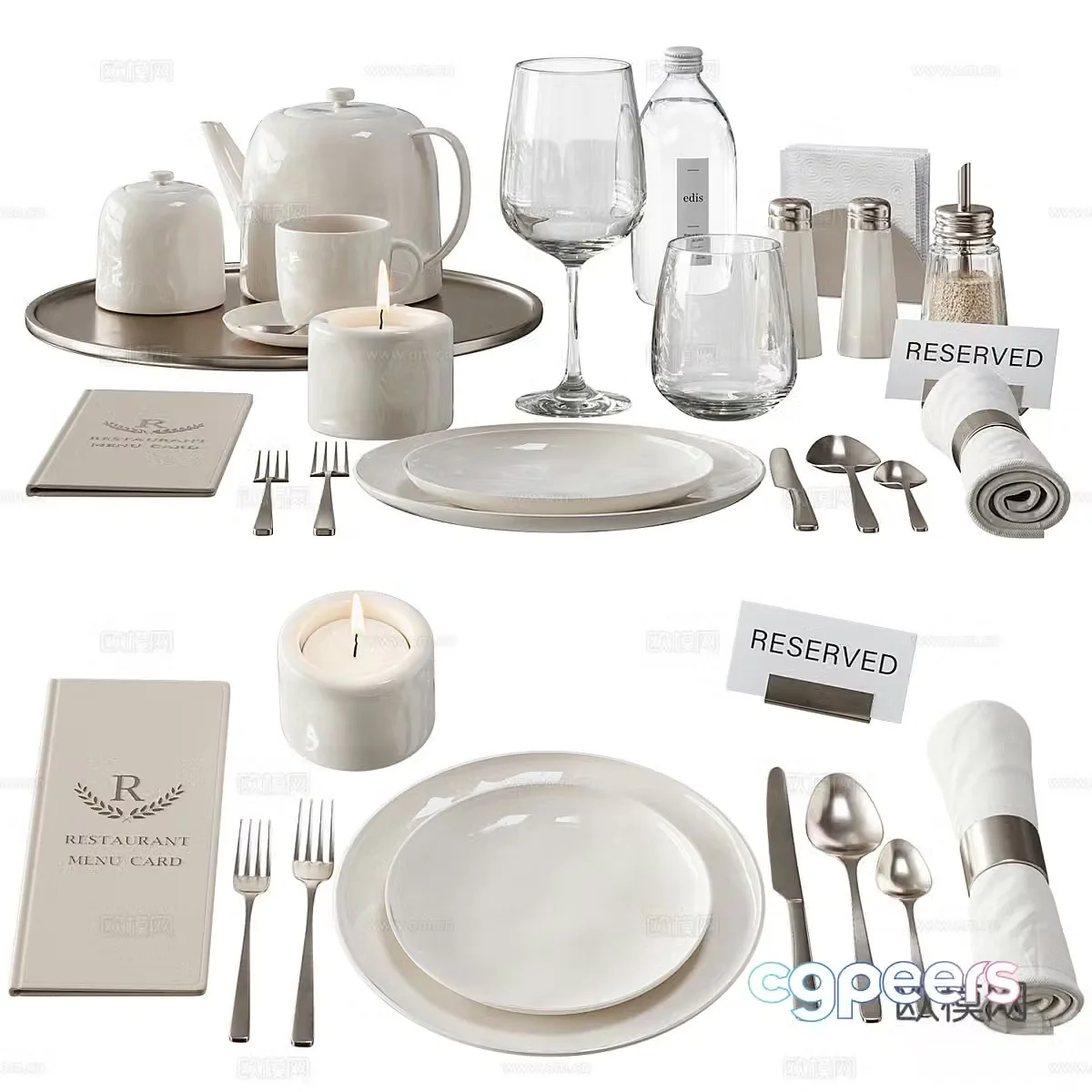 New Chinese tableware 3d model
