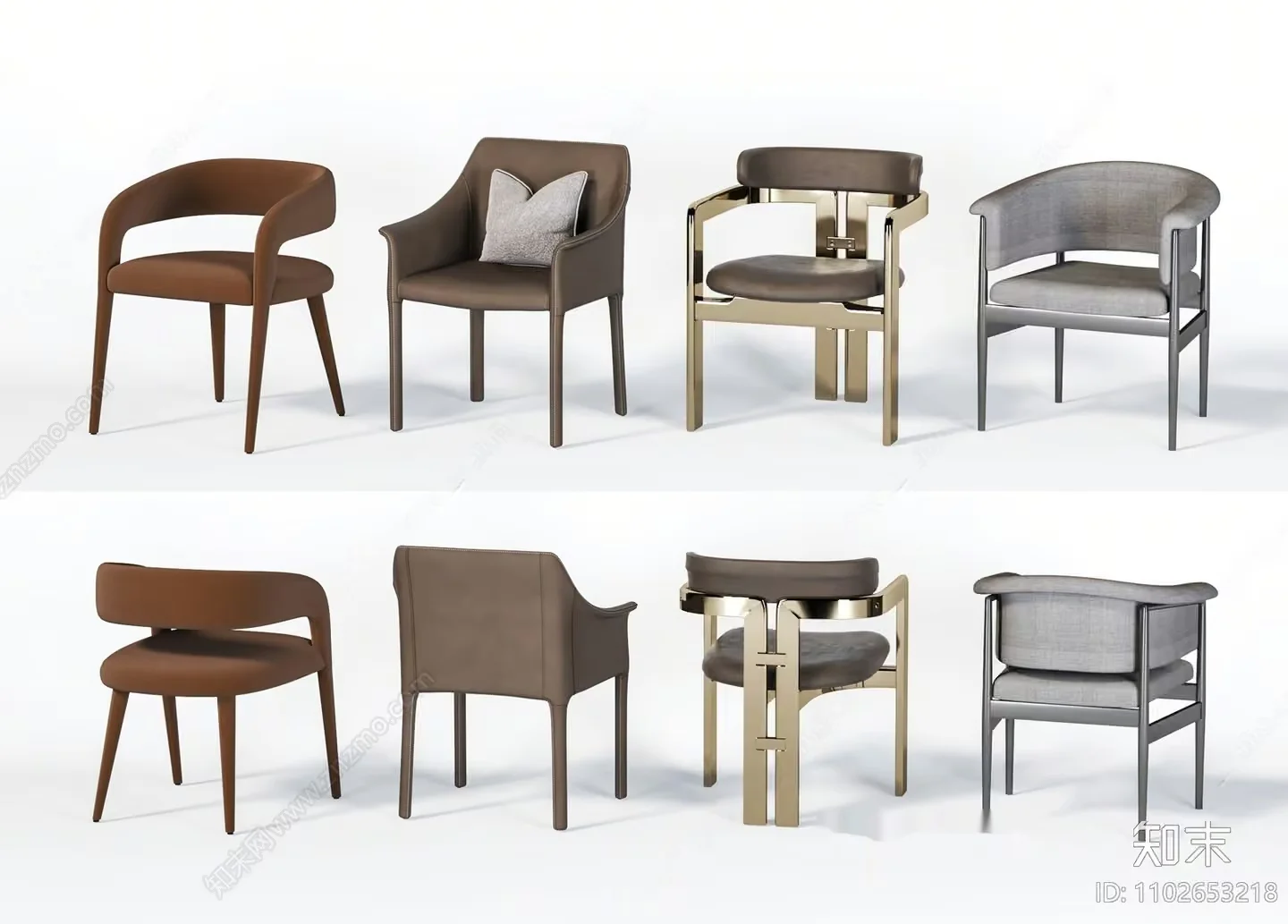 Modern Dining Chairs 3D Model – 15731 – VRAY Render