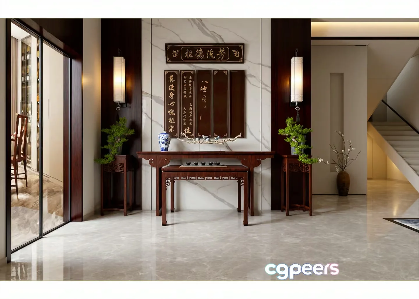 Traditional Chinese Decor 3D Model – 7192 – VRAY Render