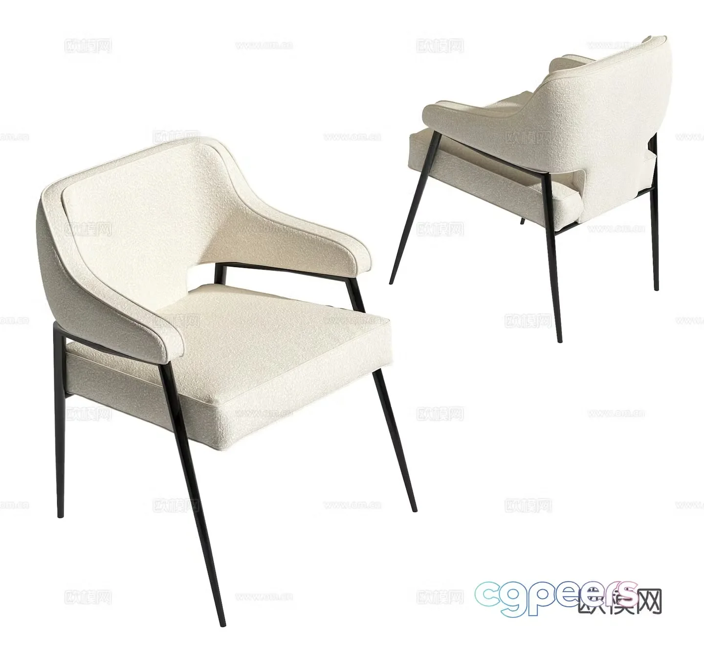 Modern single chair 3d model