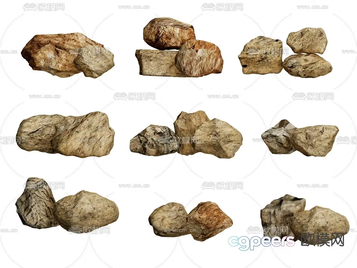 rock stone stone 3d model