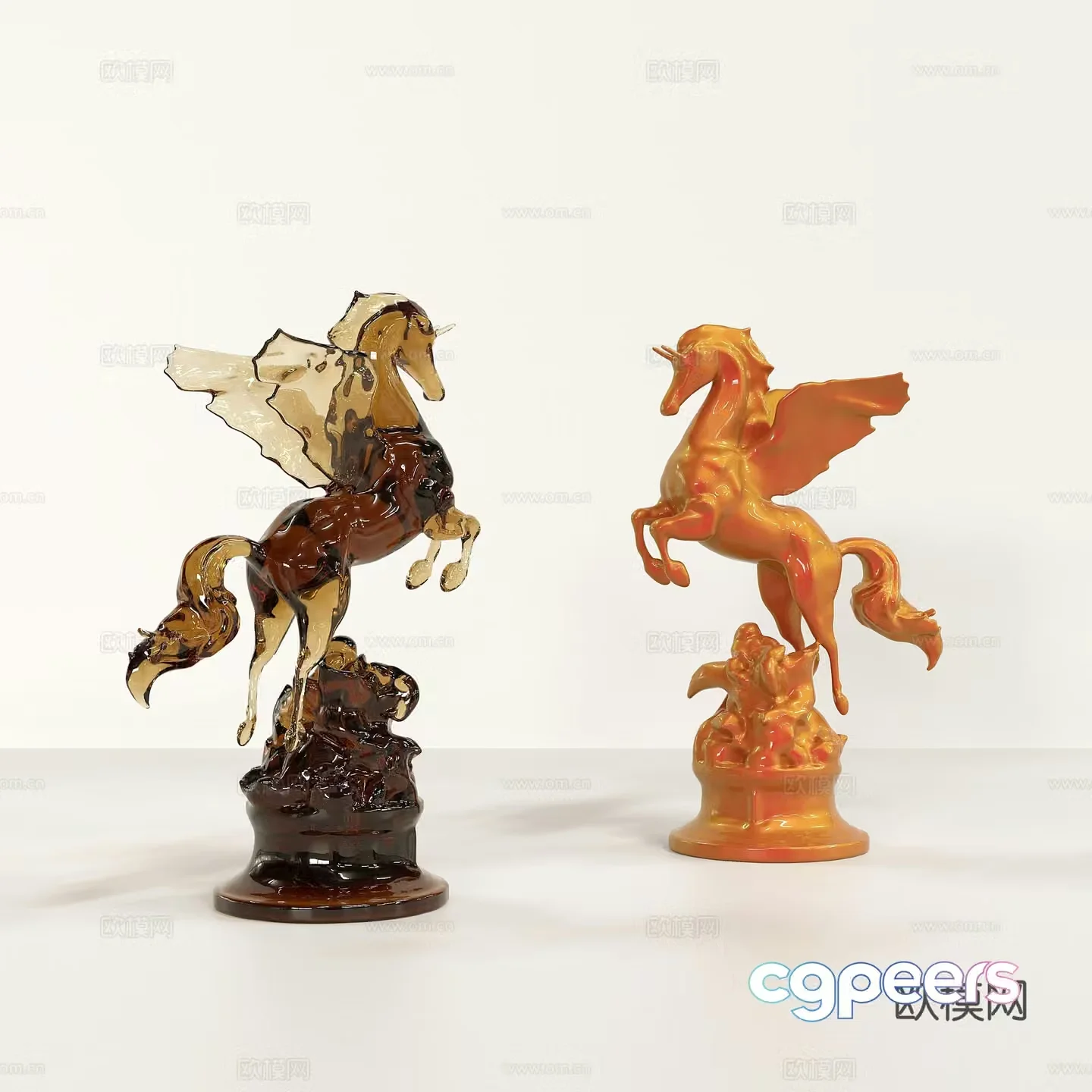 Pegasus sculpture 3d model