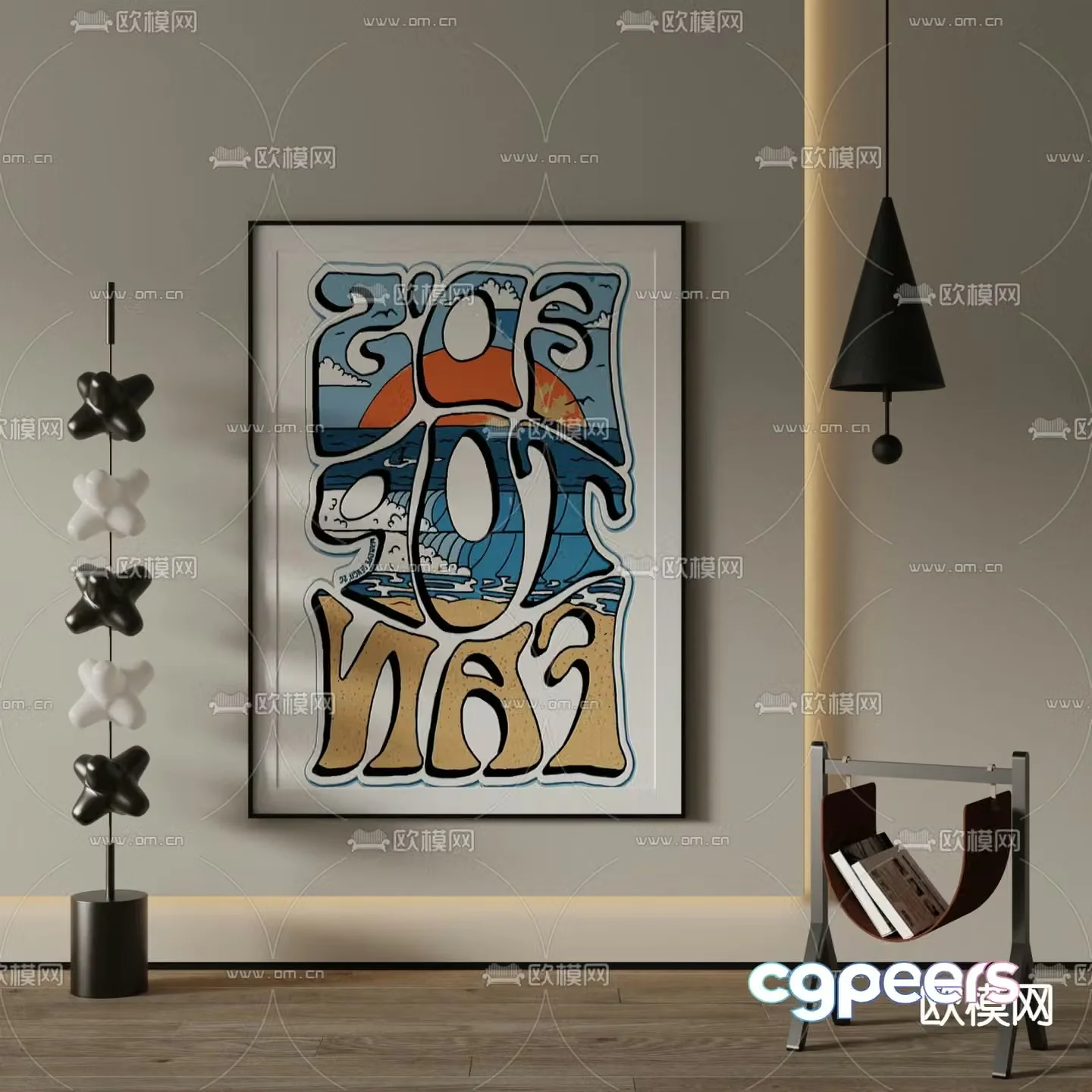 Art painting Decorative painting Abstract painting 3d model