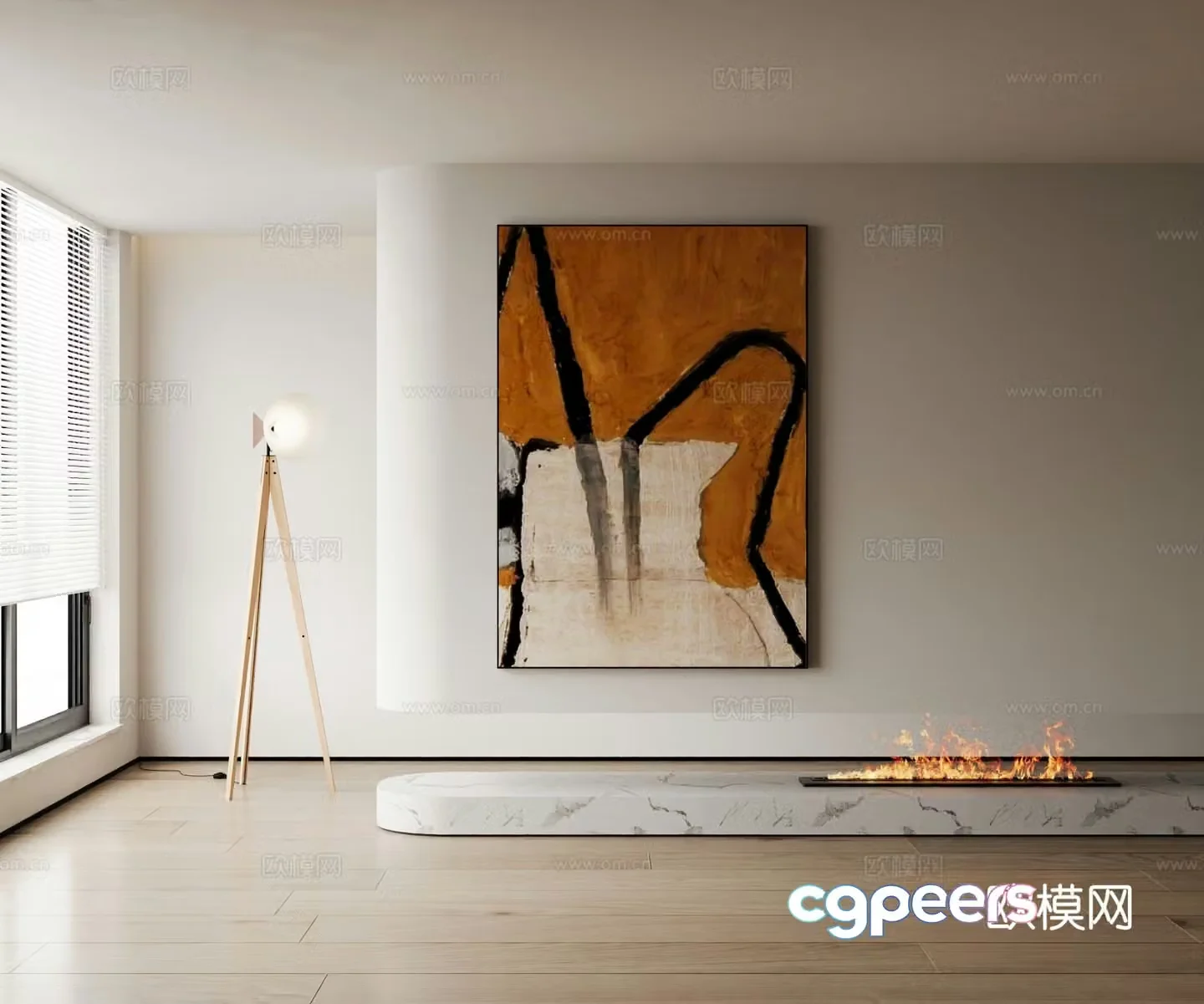 Modern decorative painting 3d model