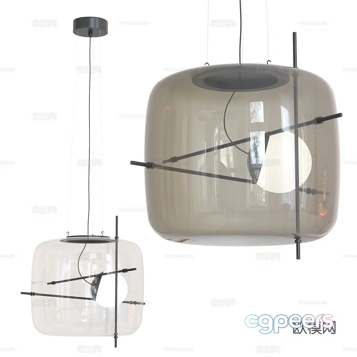 glass chandelier 3d model
