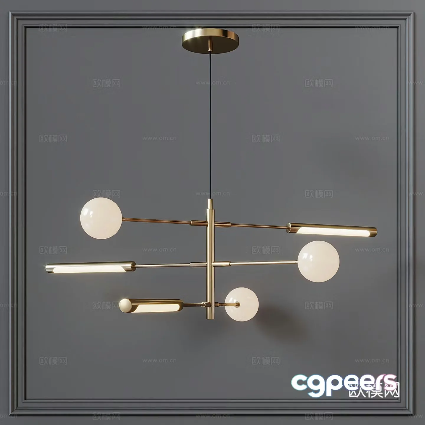 Modern Chandelier Metal Chandelier 3d Model
