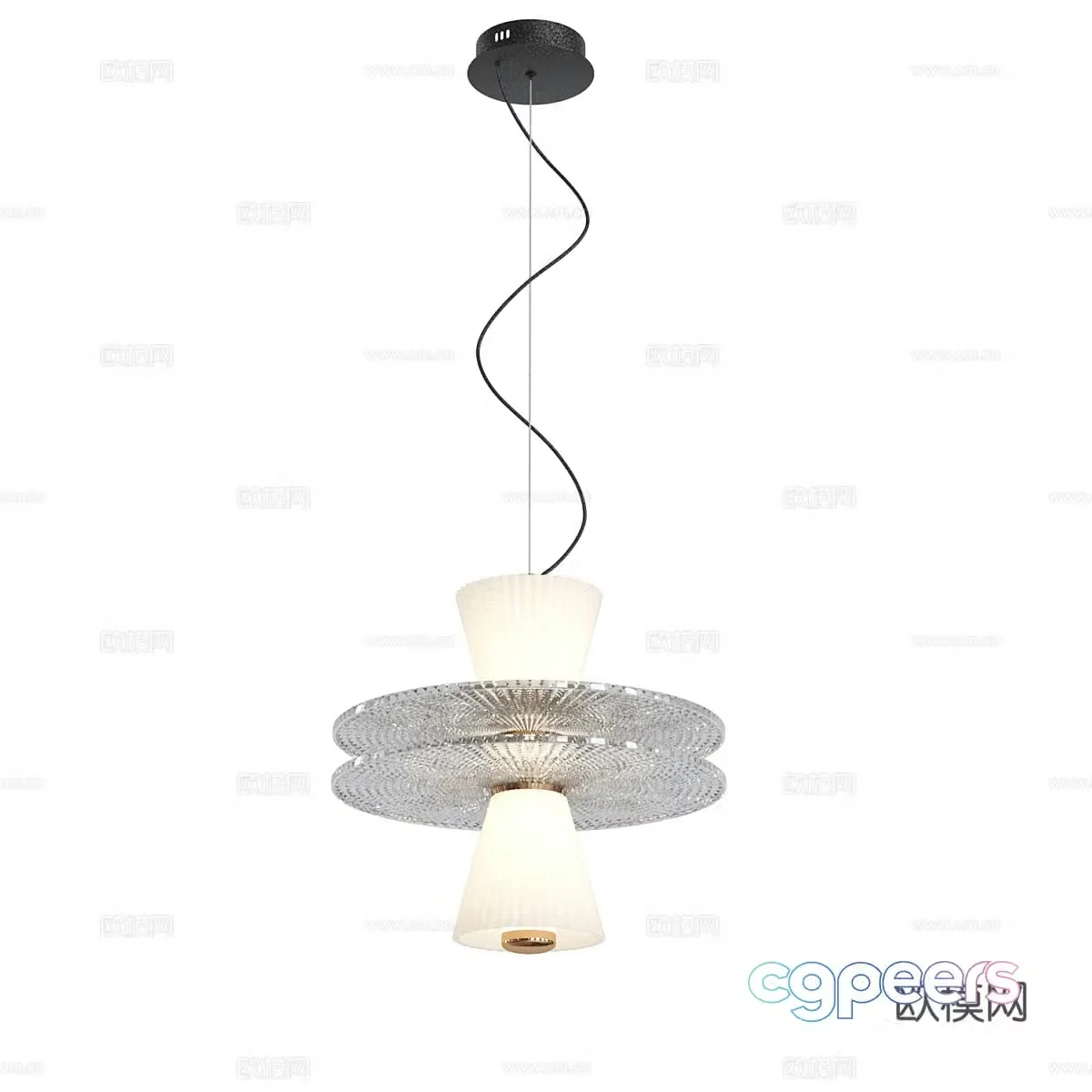Modern simple chandeliers chandeliers simple chandeliers restaurant chandeliers glass chandeliers lamps 3D model