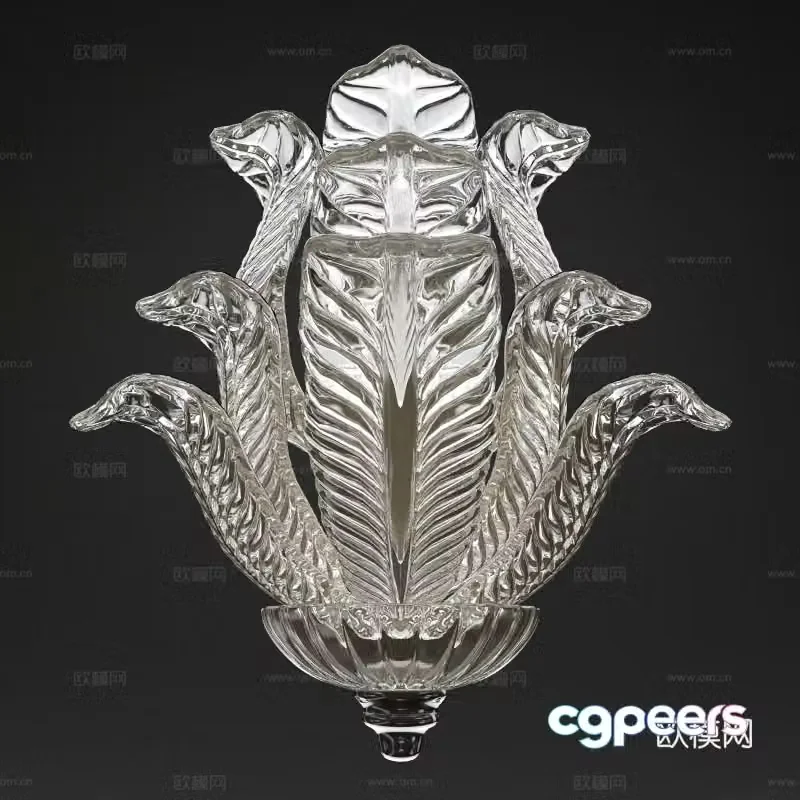 Modern wall lamp wall lamp glass wall lamp 3d model