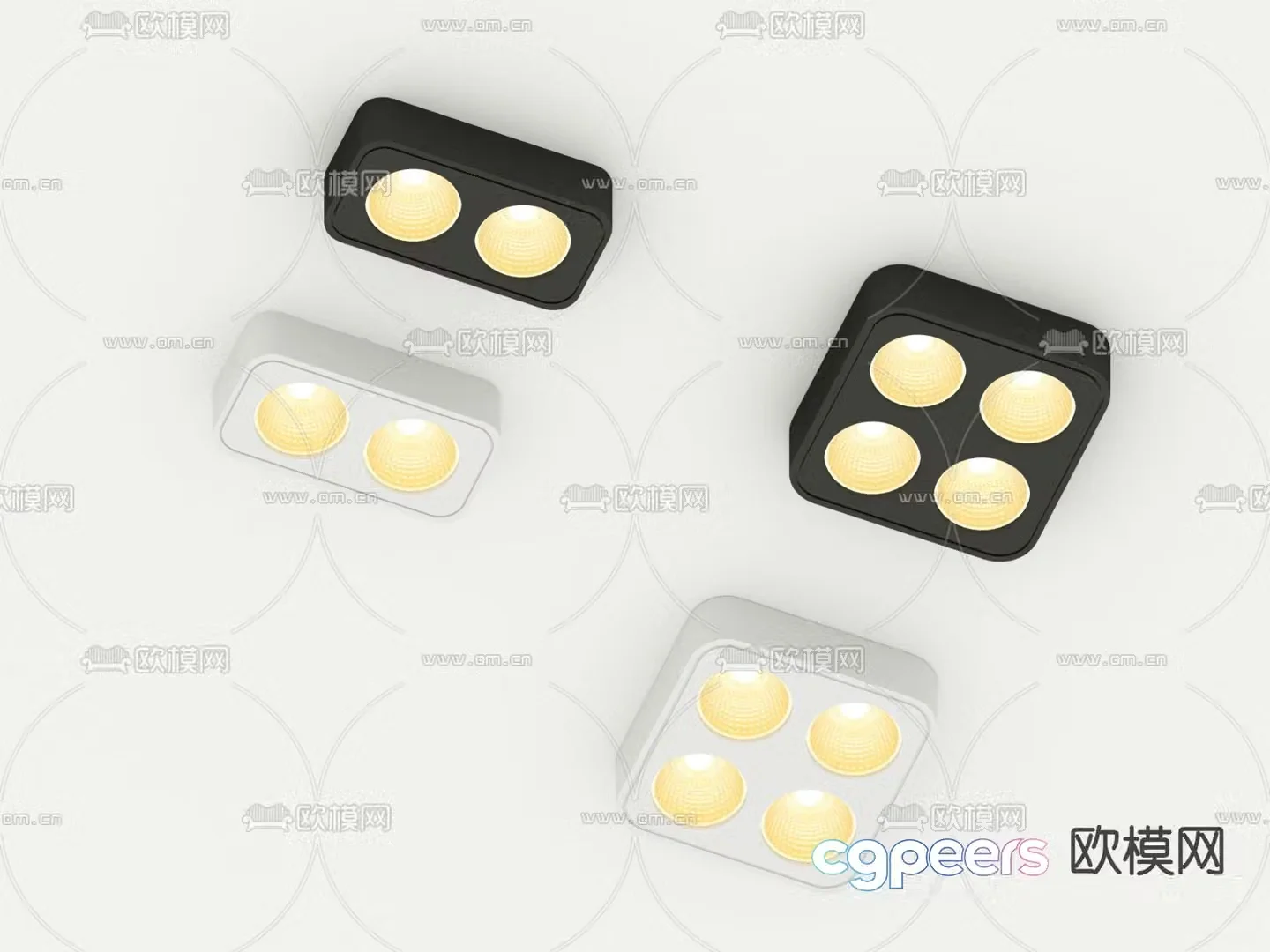 Lighting spotlights wall washers ceiling lights simple lights surface-mounted spotlights 3D model