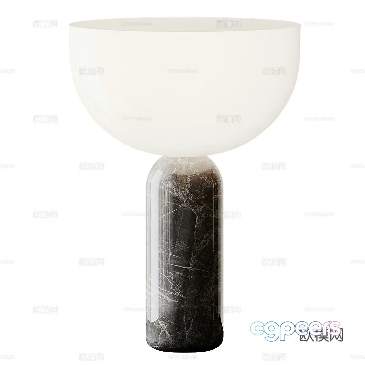Modern Italian minimalist Muuto Kizu marble table lamp 3d model