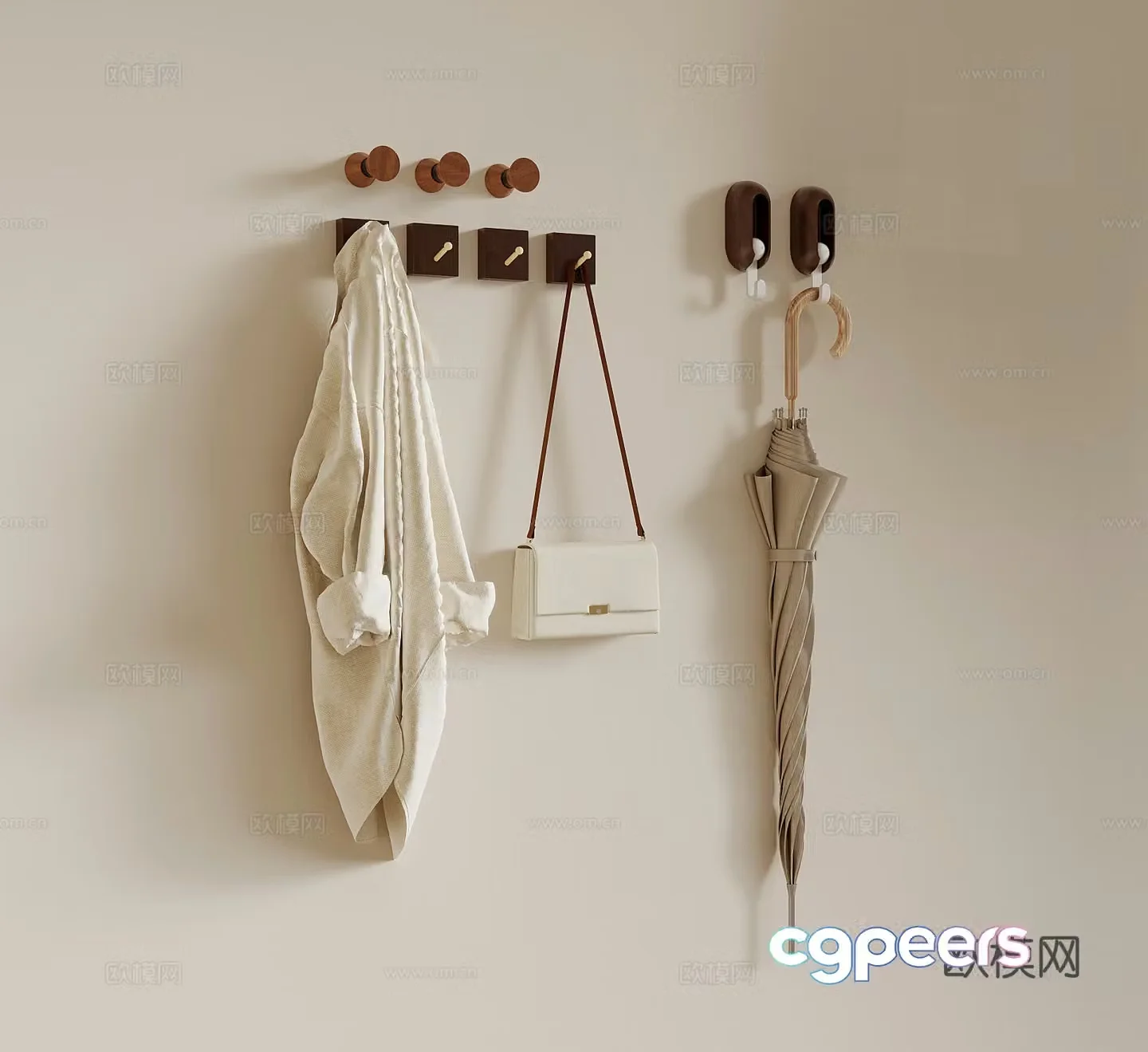 Modern clothes hook clothes hanger 3d model