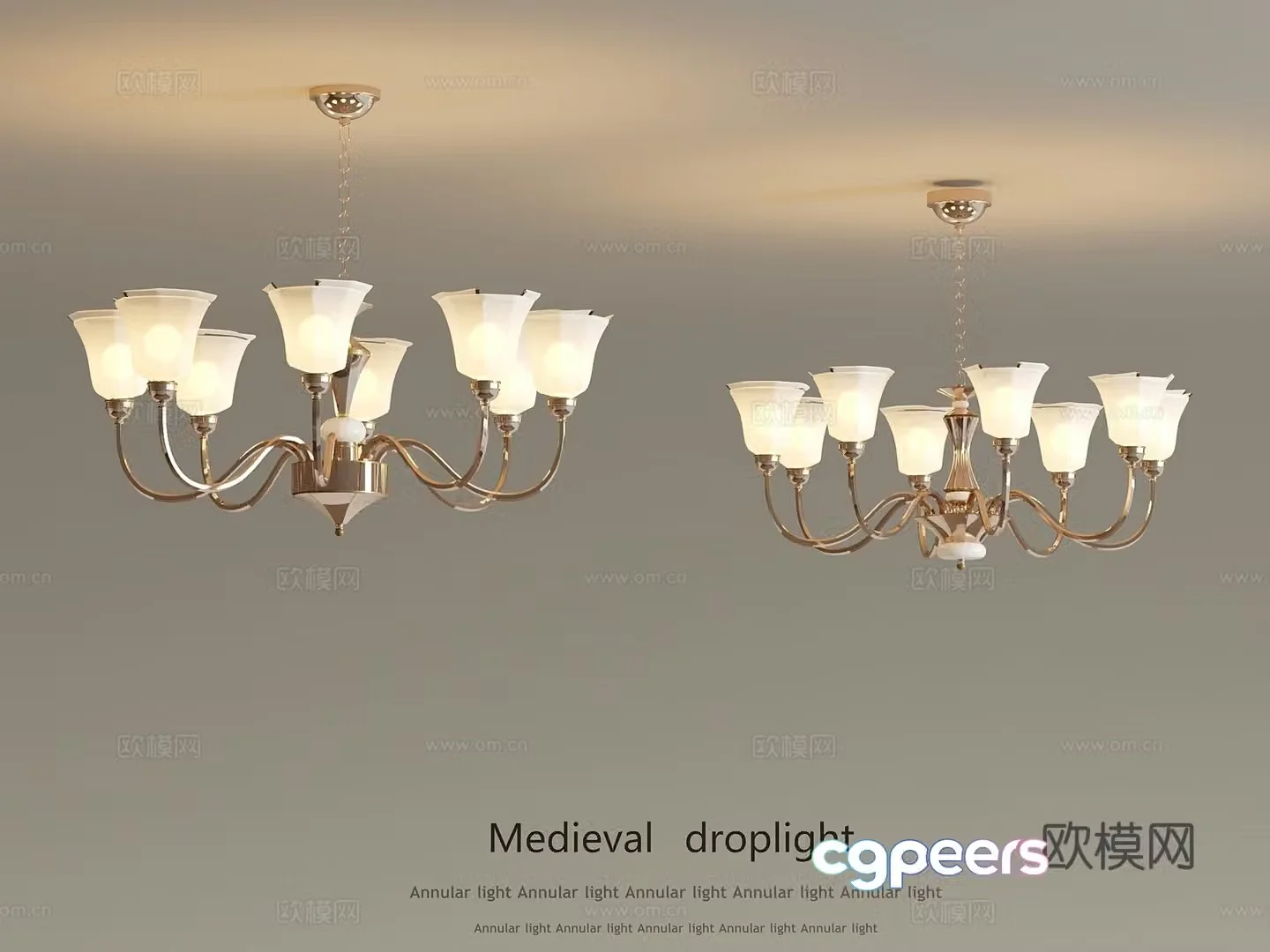 23 French Chandelier 3D Model