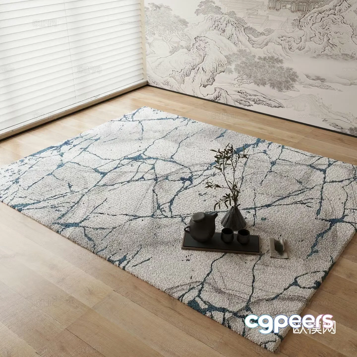 New Chinese carpet 3D model