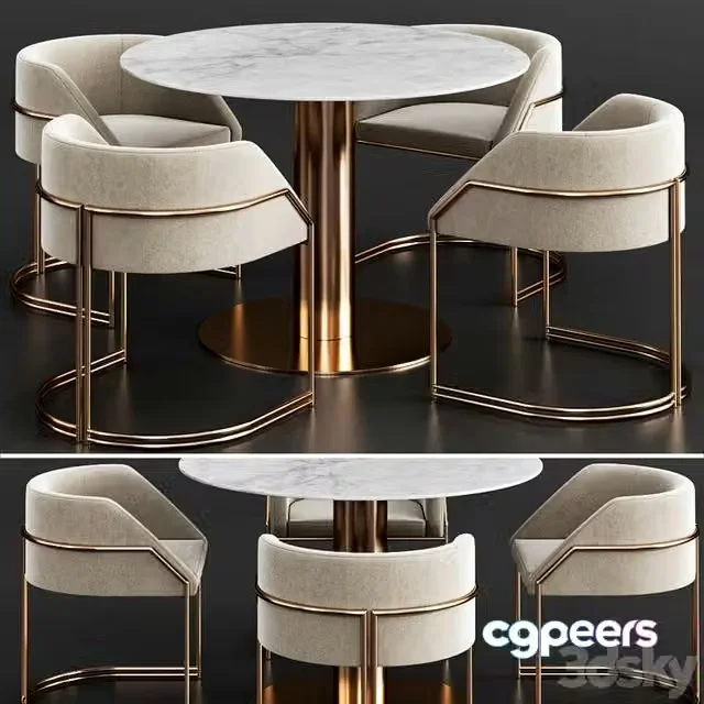 3ds Max Free – Gubi & Giopagani Dinning Set