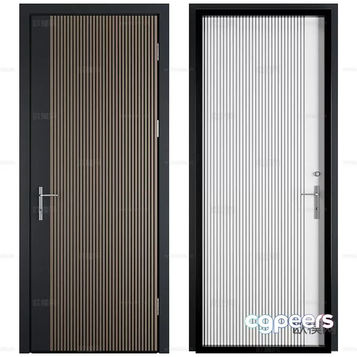 Modern Italian entrance door security door single-open door 3D model