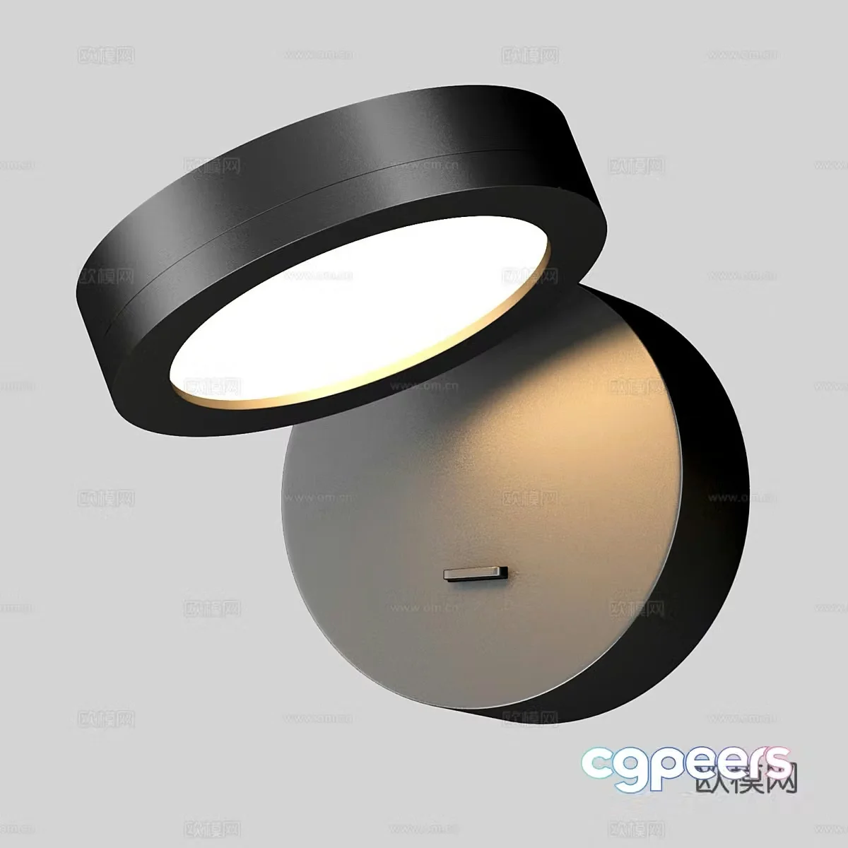 Simple wall lamp round wall lamp 3d model