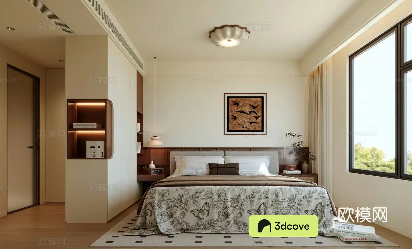 Middle-aged bedroom 3d model