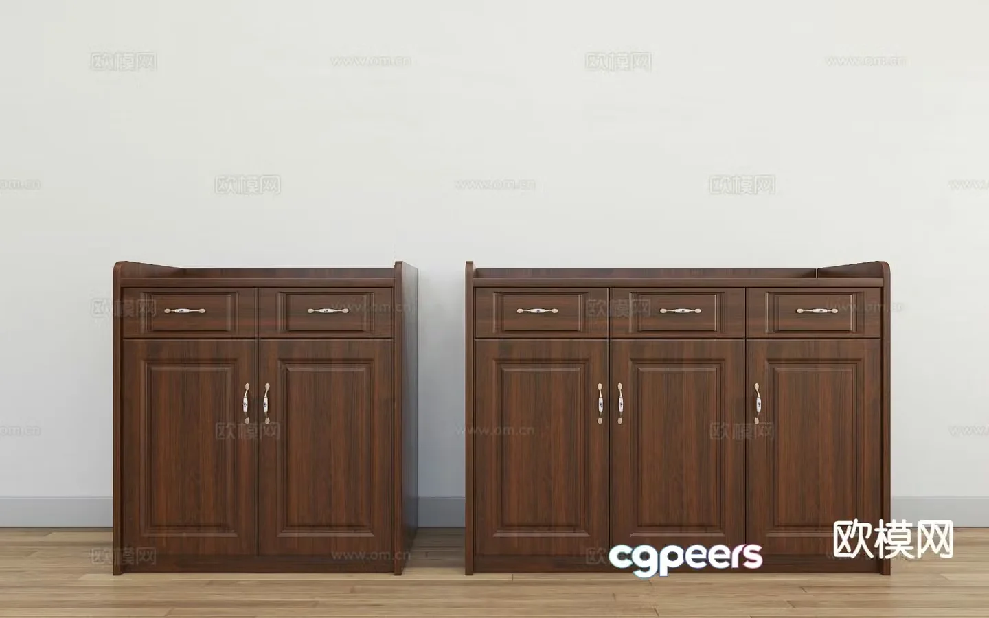 Simple tea cabinet sideboard 3d model