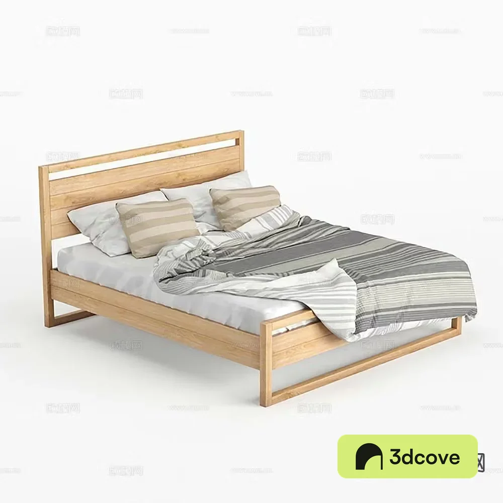 Wabi-sabi double bed