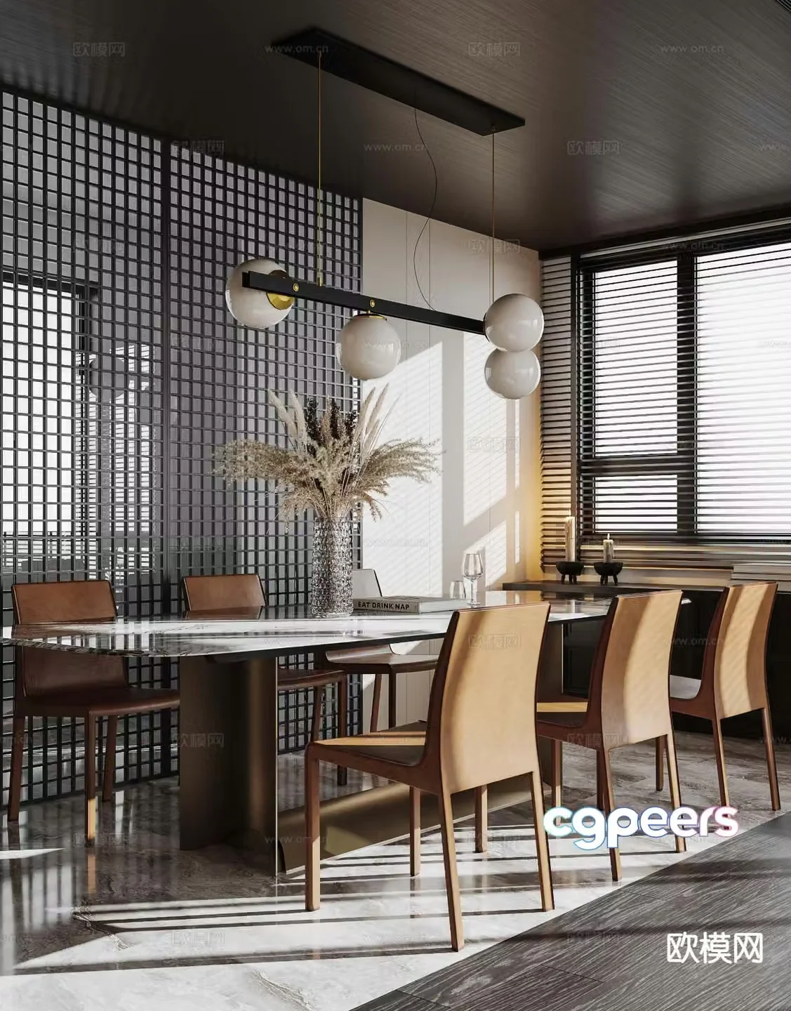 Modern restaurant 3d model