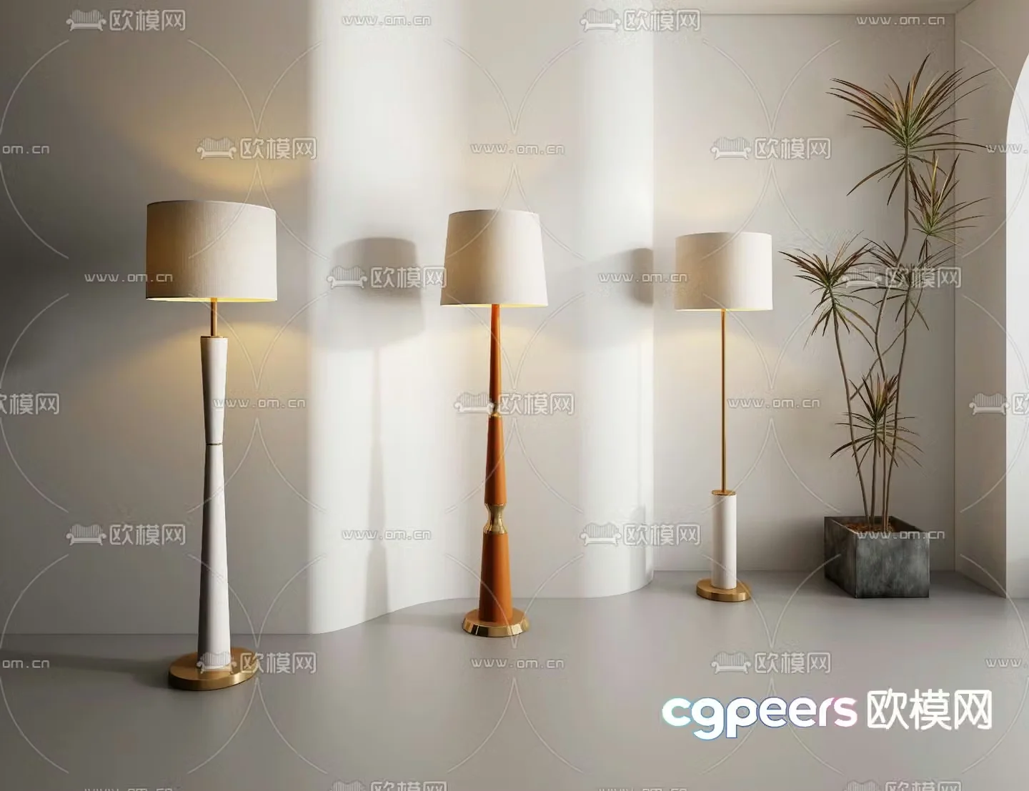 Creative floor lamp 3d model
