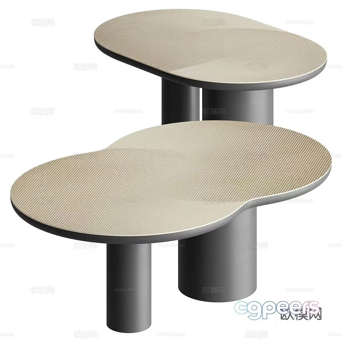 Modern Italian light luxury coffee table 3D model