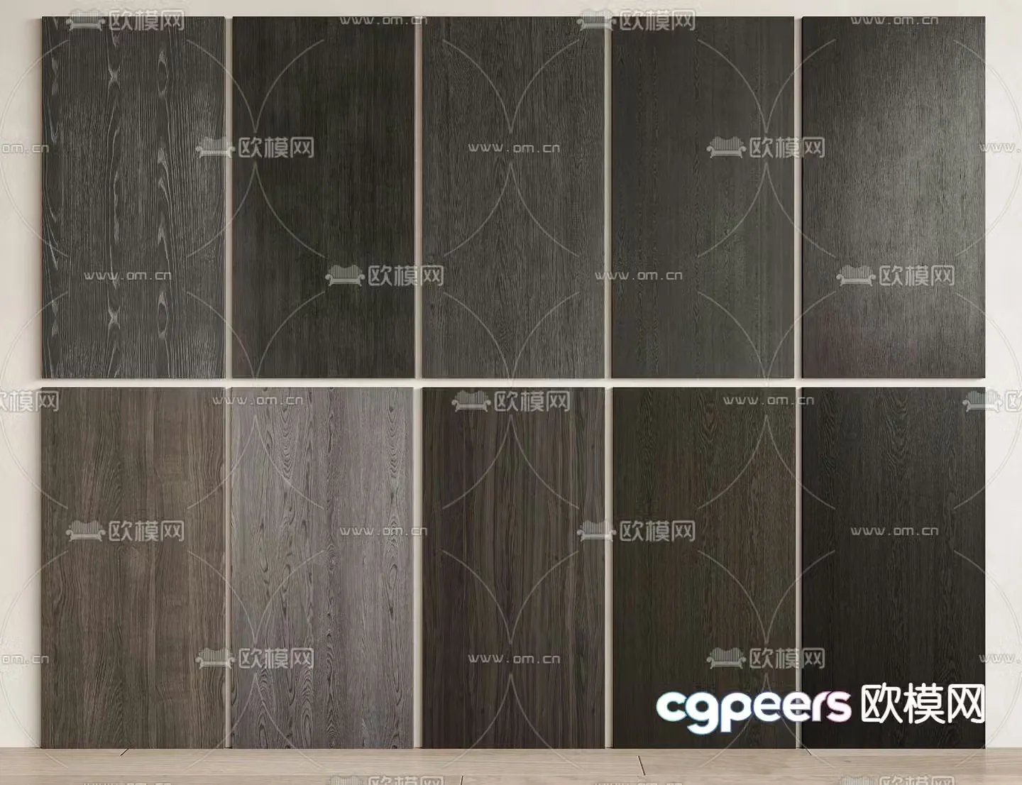 Wall panel Wood veneer Wall panel 3d model