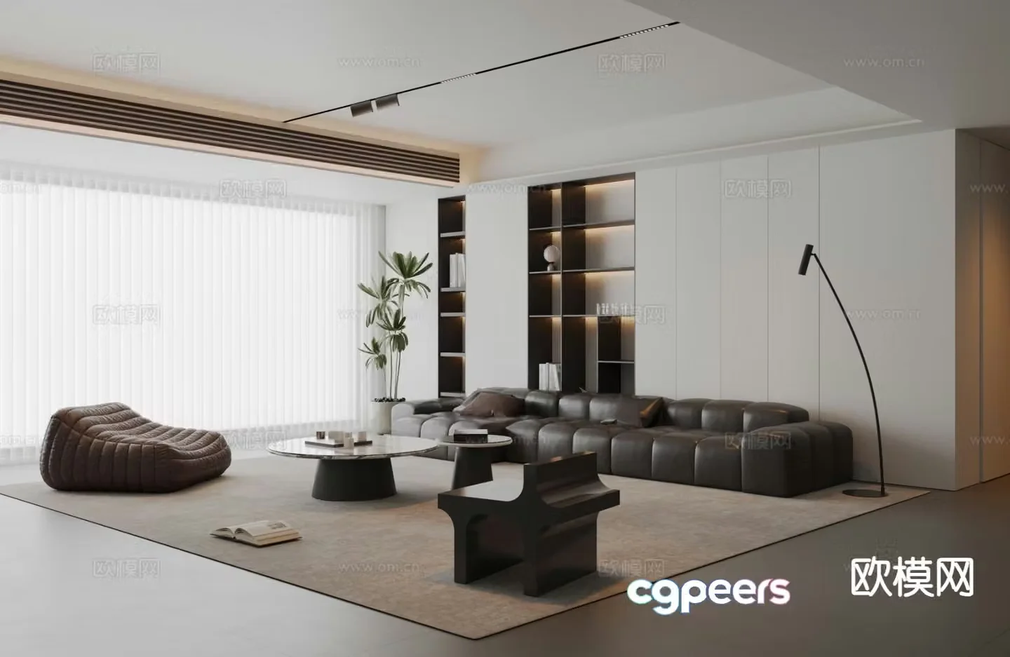 Modern living room 3d model