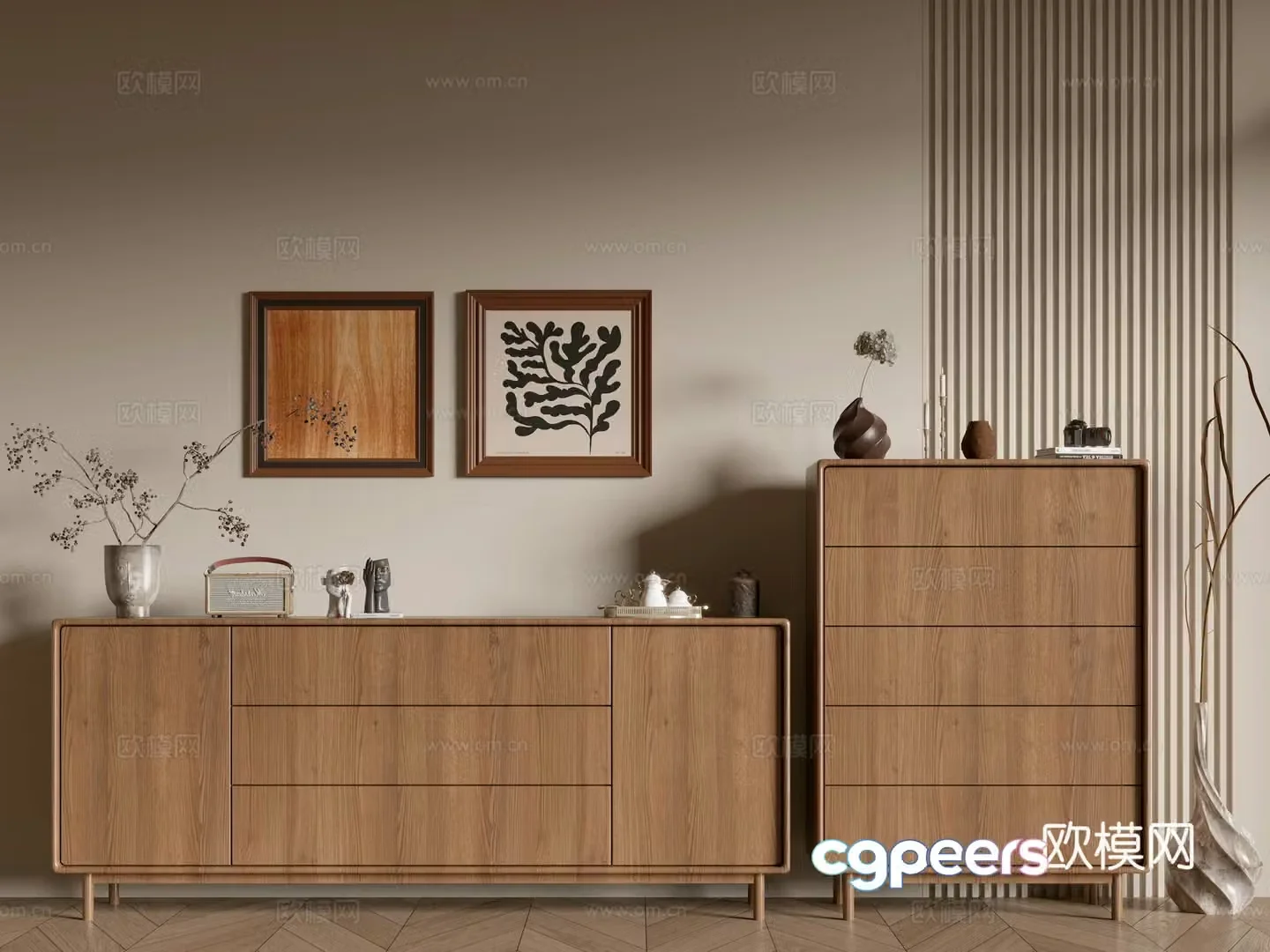 Modern wood grain cabinet minimalist wind cabinet whole cabinet sideboard cabinet balcony cabinet storage cabinet 3d model