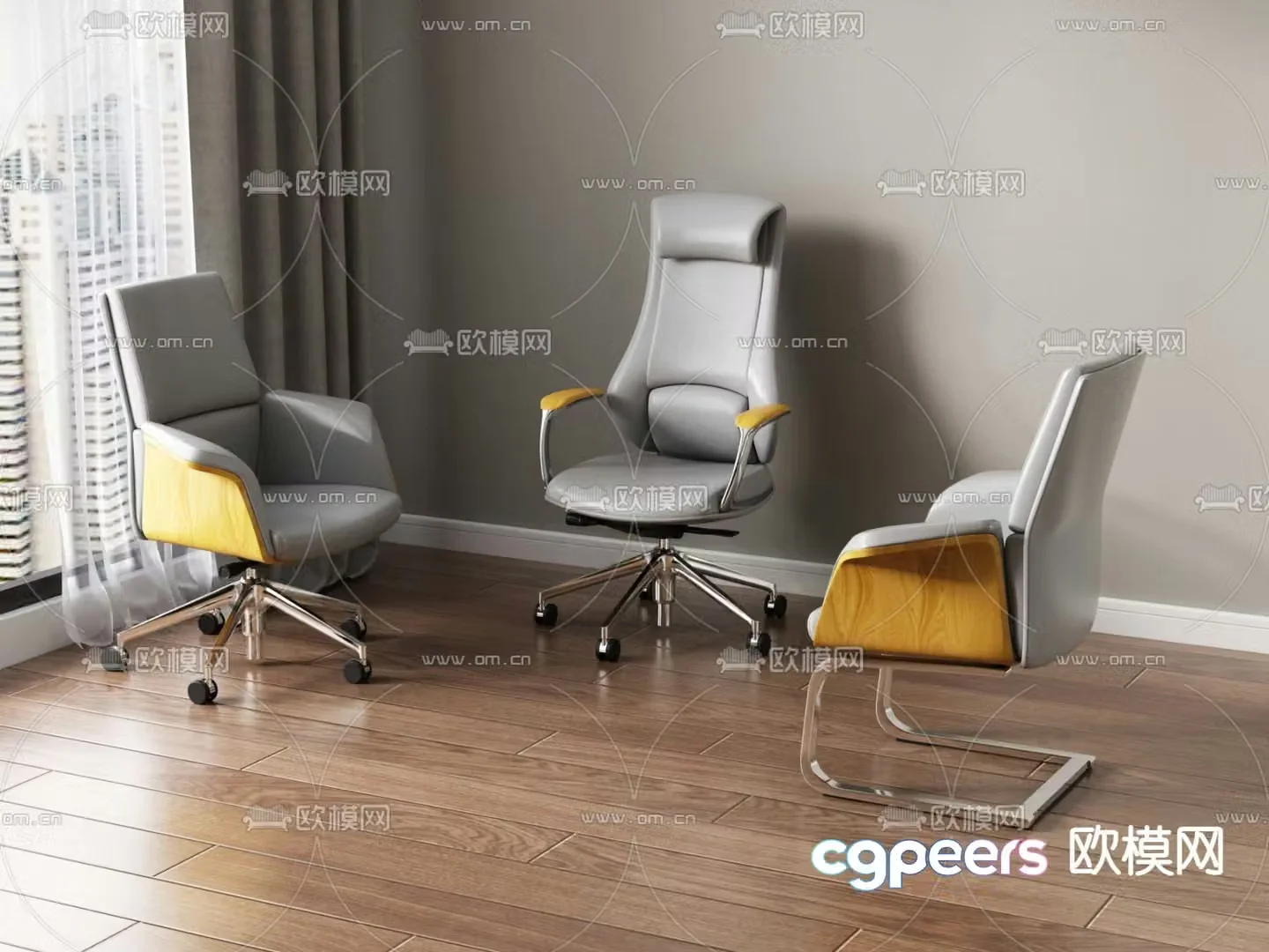 Modern executive chair office chair 3d model