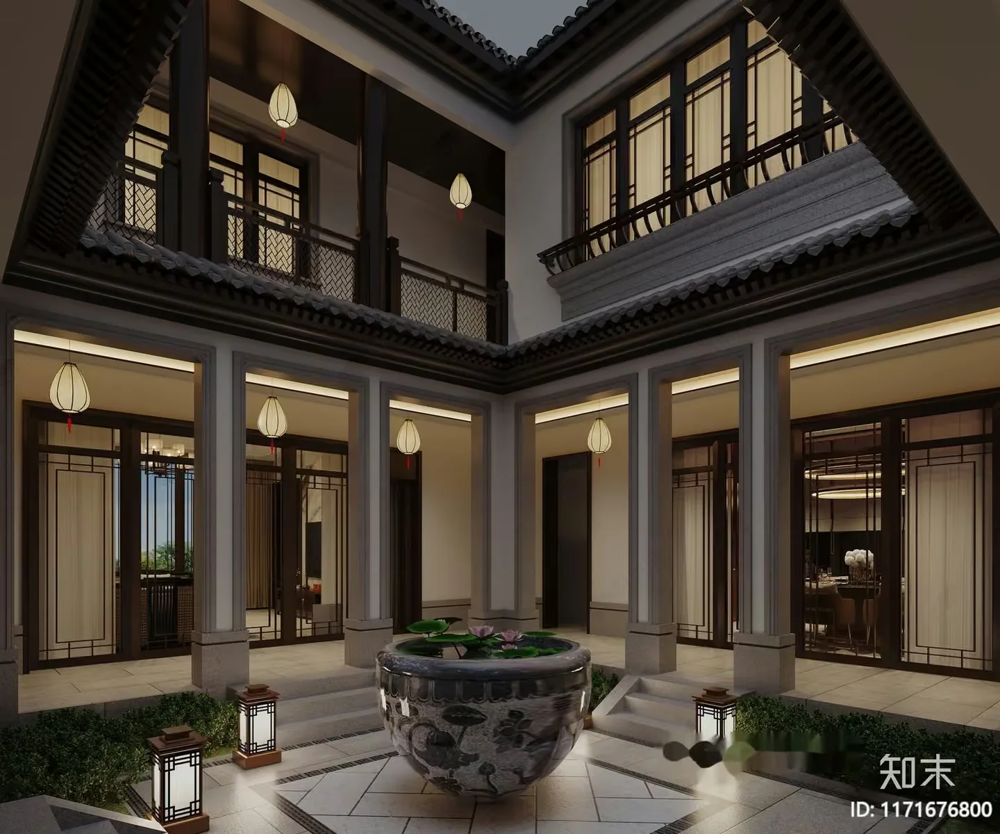 A Traditional Chinese Courtyard 3D Model – 11639 – CORONA Render