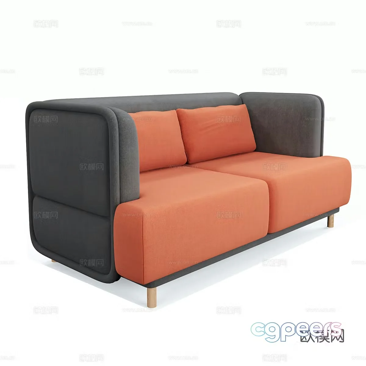 Modern love sofa 3d model