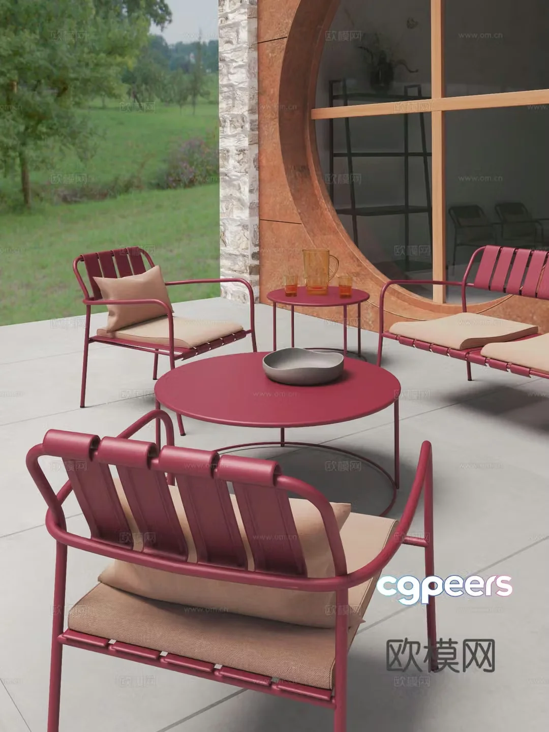 Outdoor leisure chair 3d model
