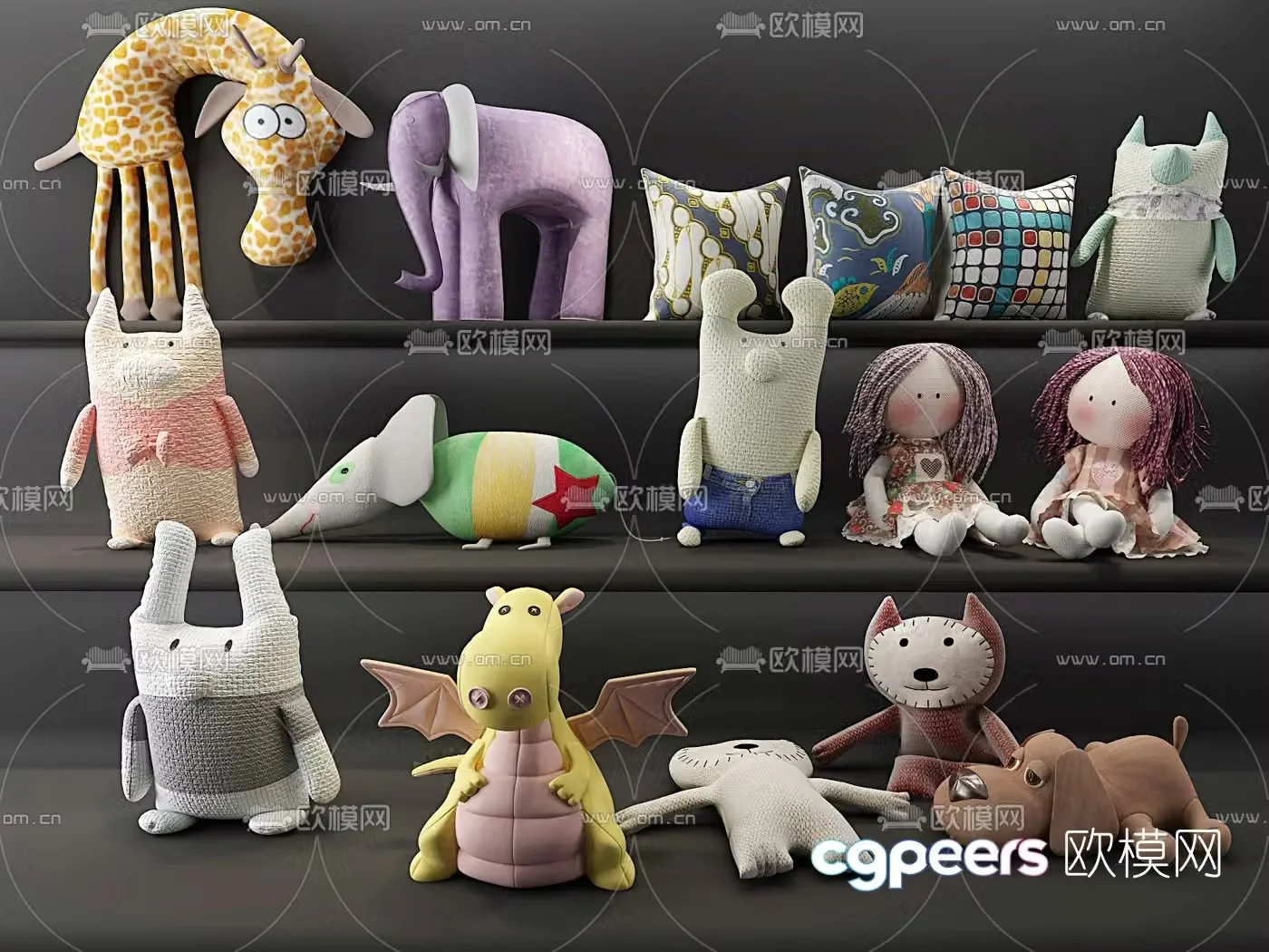 Modern toy figurine ragdoll 3d model