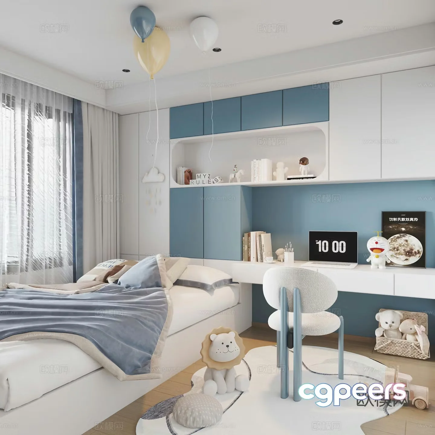 Modern children’s room 3d model