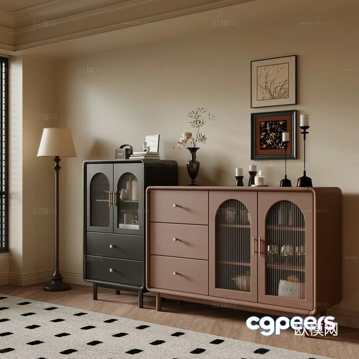French sideboard sideboard 3D model