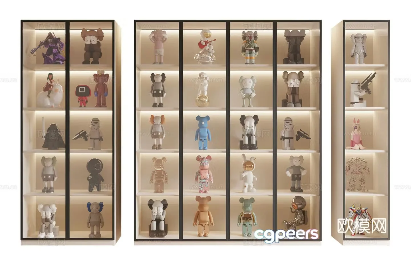 Figure cabinet doll doll ornaments 3d model