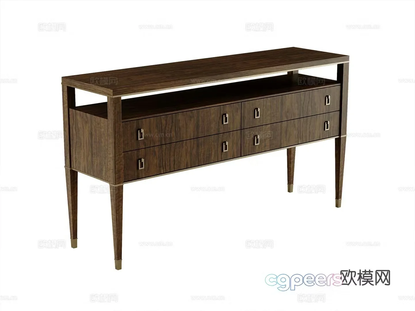 American entryway cabinet 3D model