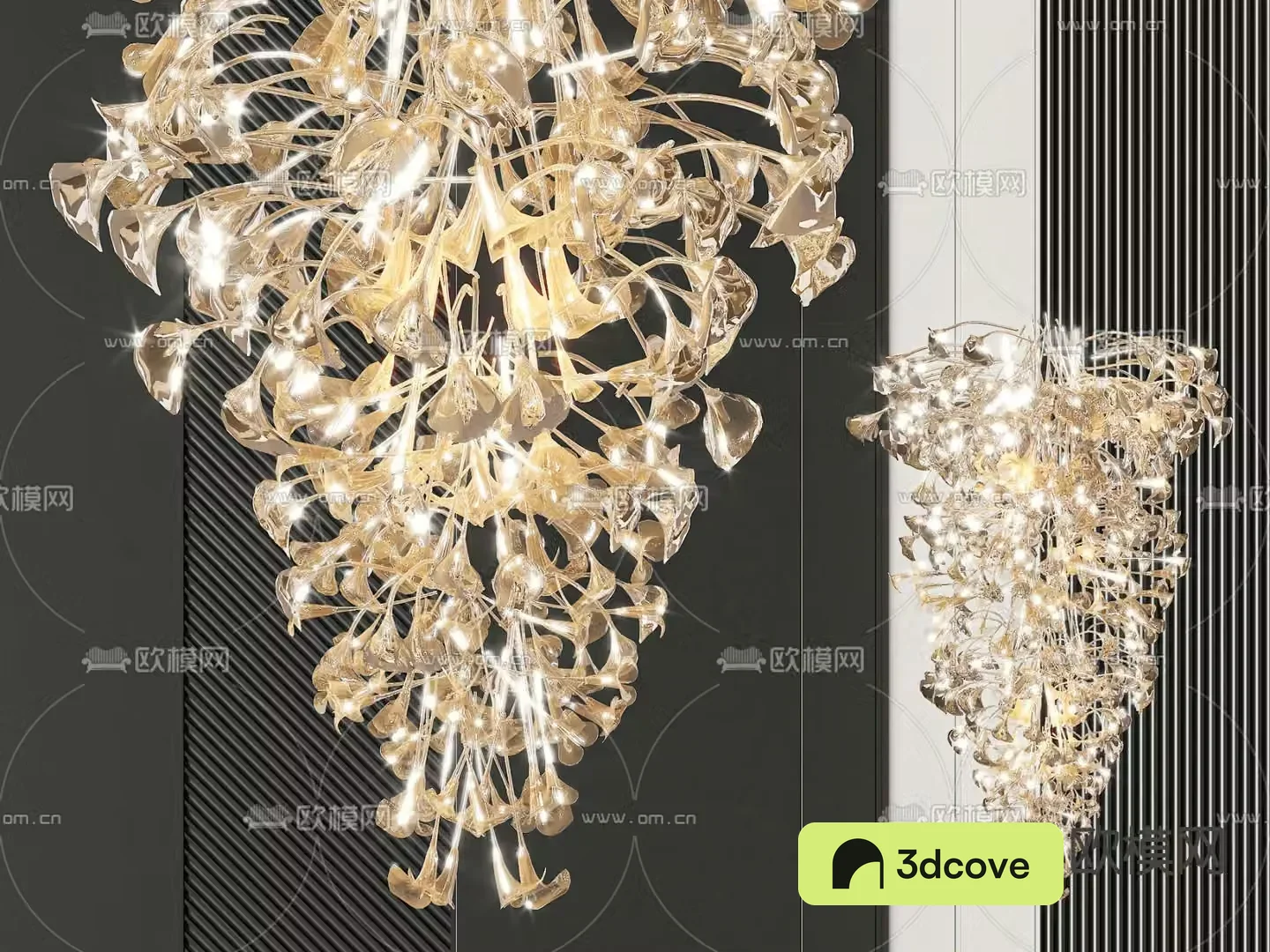 Light luxury chandeliers horn chandeliers