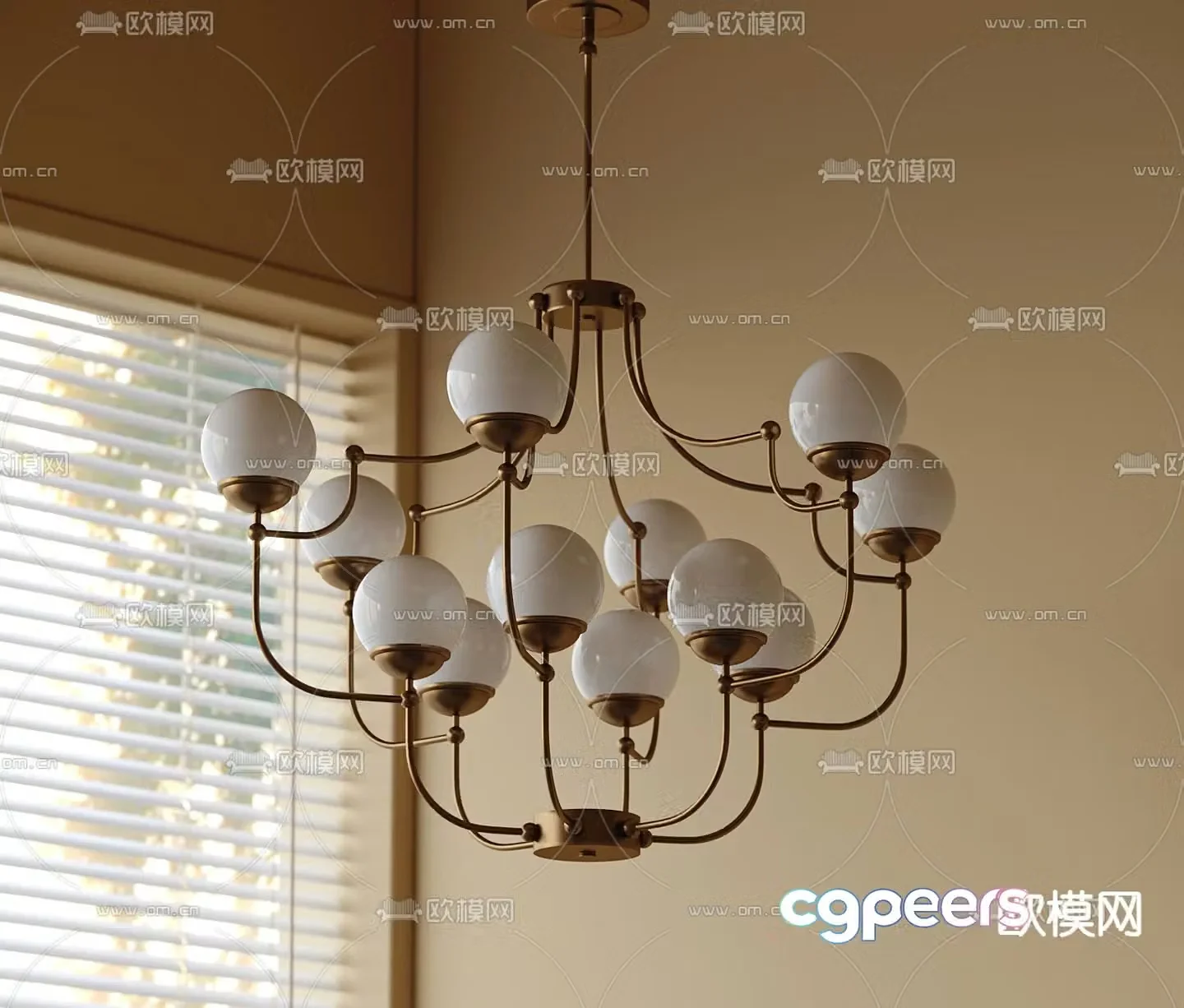 French chandelier American chandelier 3d model