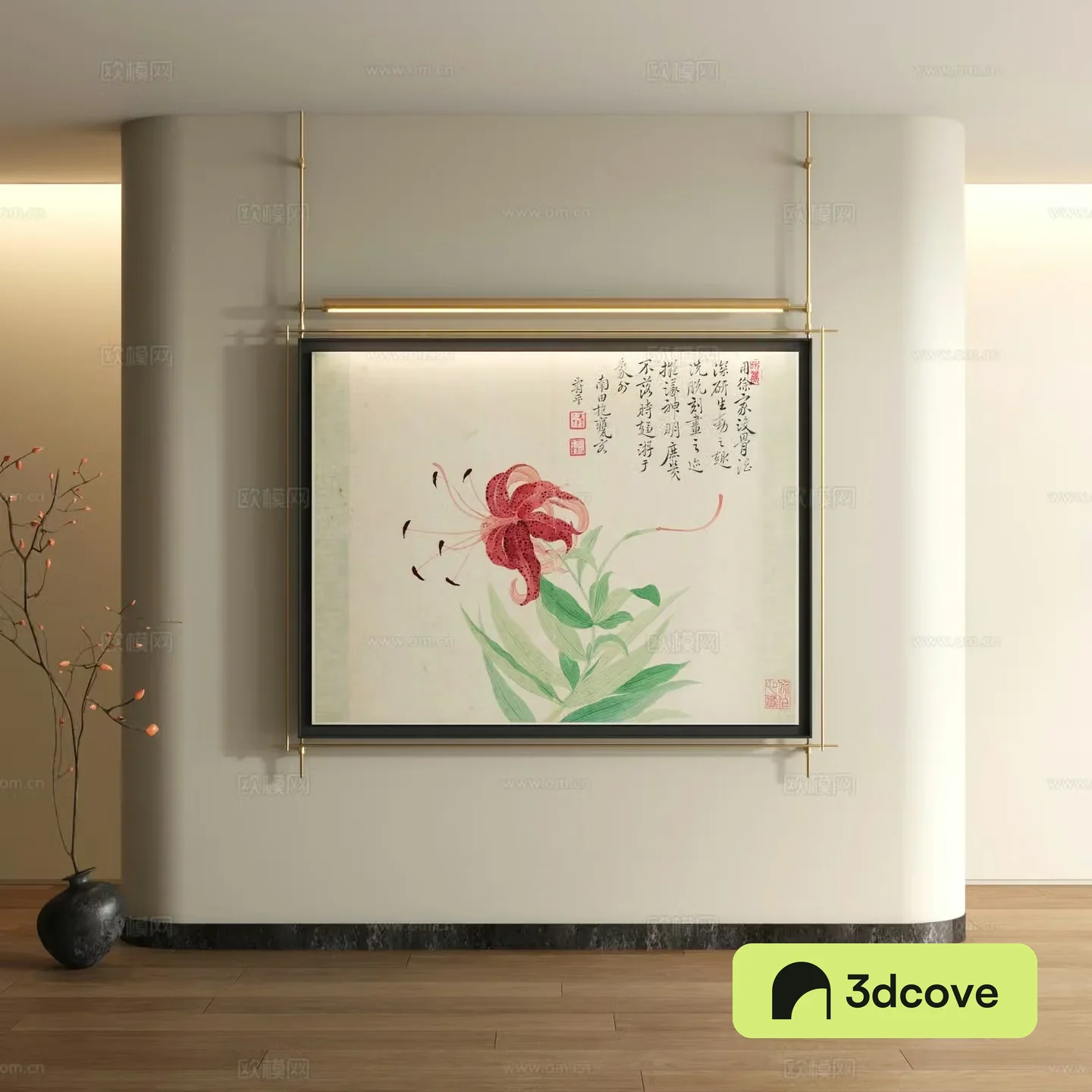 Song style decorative painting New Chinese style landscape painting