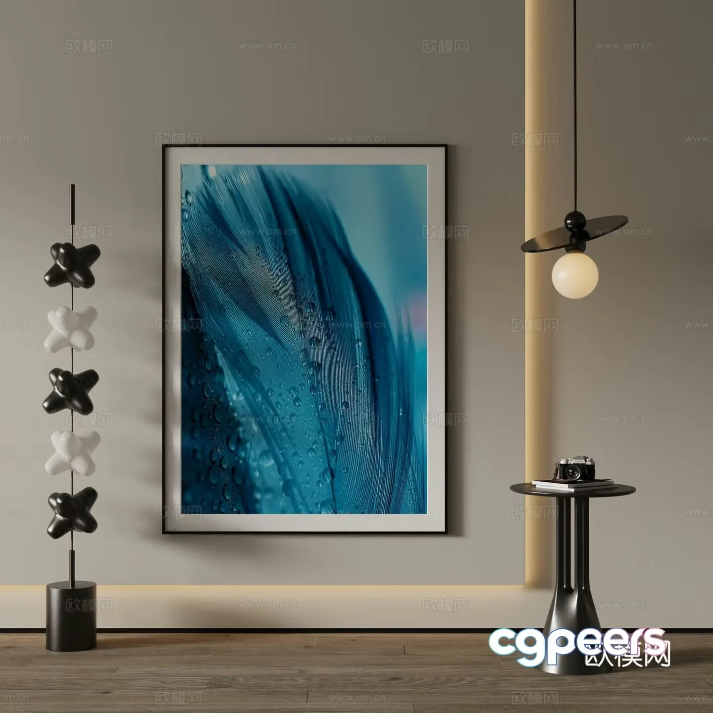 Modern Art Painting Decorative Painting 3D Model